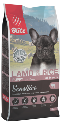 Blitz Puppy Lamb & Rice – сухой корм для щенков всех пород