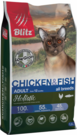 BLITZ ADULT CAT CHICKEN & FISH (КУРИЦА и РЫБА) – сухой корм для взрослых кошек всех пород