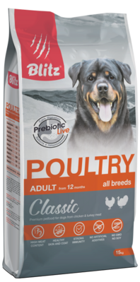 Blitz Classic Adult Dog Poultry – сухой корм для взрослых собак всех пород