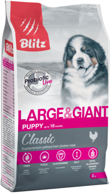 Blitz Classic Puppy Large & Giant – сухой корм для щенков крупных и гигантских пород