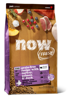 Now Fresh Senior Cat with Turkey, Salmon & Duck – сухой корм для пожилых и склонных к полноте кошек всех пород