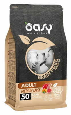 Oasy Dog Grain Free Adult Medium & Large Lamb – сухой корм для взрослых собак средних и крупных пород