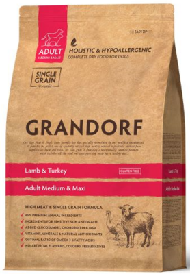 Grandorf Adult Dog Medium & Maxi Lamb & Turkey - сухой корм для взрослых собак средних и крупных пород