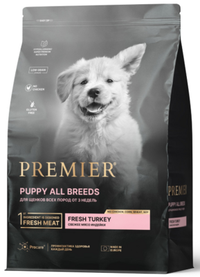 Premier Puppy Turkey – сухой корм для щенков всех пород, беременных и кормящих собак