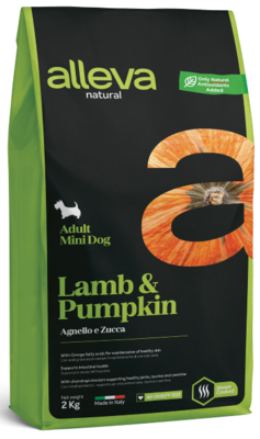 Alleva Natural Adult Mini Dog Lamb & Pumpkin – сухой корм для взрослых собак мелких пород