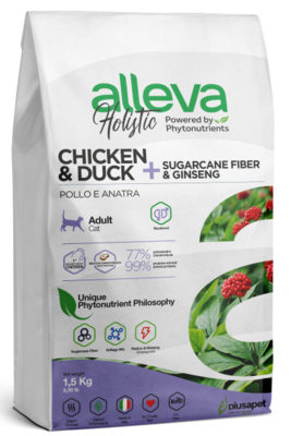 Alleva Holistic Adult Cat Neutered Chicken & Duck – сухой корм для кастрированных котов и стерилизованных кошек