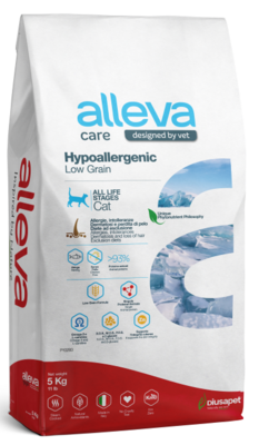 Alleva Care Cat Hypoallergenic Low Grain – диетический сухой корм для взрослых кошек всех пород