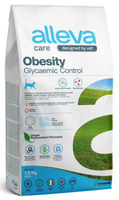 Alleva Care Cat Obesity Glycaemic Control – диетический сухой корм для взрослых кошек всех пород