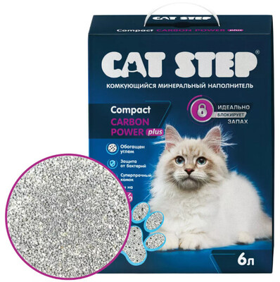 Cat Step Compact White Carbon Plus - наполнитель для кошачьего туалета