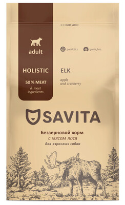 Savita Adult Dog Elk (лось) – сухой корм для взрослых собак всех пород