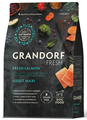 Grandorf Fresh Adult Dog Maxi Salmon - сухой корм для взрослых собак крупных пород