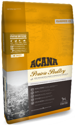 ACANA PRAIRIE POULTRY (АКАНА ПРЕРИЯ ПОУЛТРИ) - корм для собак всех пород и возрастов с цыплёнком и индейкой