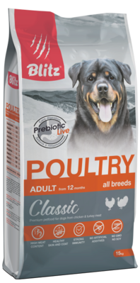 BLITZ ADULT DOG POULTRY – сухой корм для взрослых собак всех пород