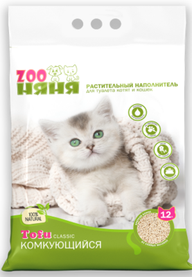 ZOO Няня Tofu Classic - наполнитель для кошачьего туалета