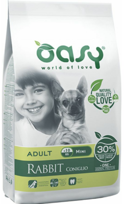 Oasy Dog OAP Adult Small & Mini Rabbit – сухой корм для взрослых собак мелких и миниатюрных пород