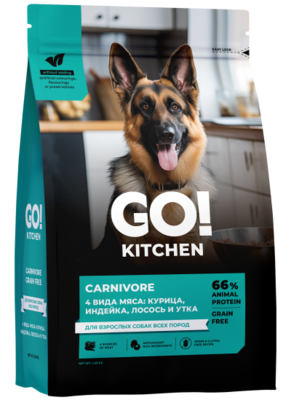 Go! Kitchen Carnivore Adult Dog Chicken, Turkey, Duck, Salmon – сухой корм для взрослых собак всех пород