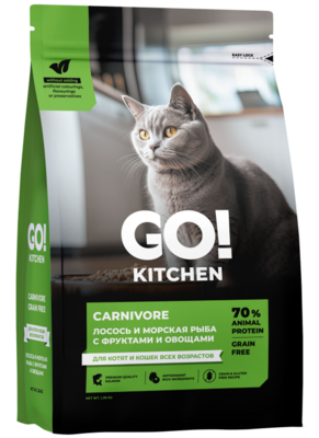 Go! Kitchen Carnivore Cat Salmon – сухой корм для котят и кошек всех пород