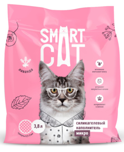 Smart Cat микро-селикагель (лаванда) – наполнитель для кошачьего туалета