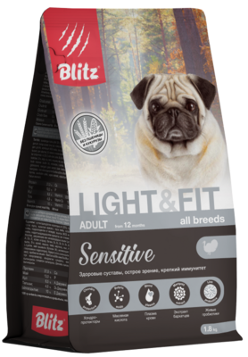 Blitz Adult Dog Light & Fit – сухой корм для взрослых собак с лишним весом